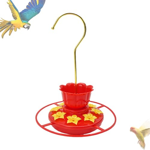 Distributore di cibo sospeso per esterni, 19 x 14,5 x 14,5 cm, a forma di con 8 connettori, design a prova di | elegante decorazione per il giardino, cortile, terrazzo