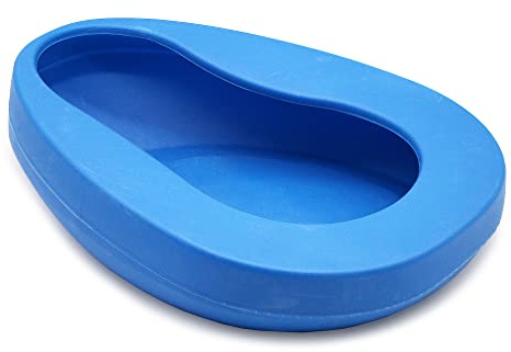 DMI Bedpan for Bariatric Adults with No Spill or Splash Design, FSA/HSA Eligible, Blue