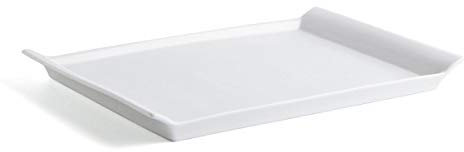 Quid Gastro Fresh Fuente de 36 cm Plancha, Porcelana, Blanco, 36.5x25.5x3.2 cm