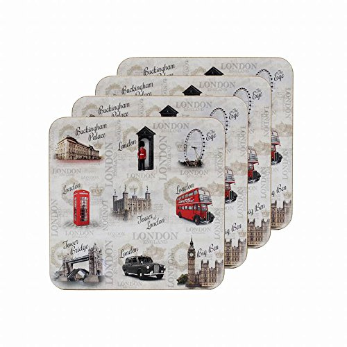 The Leonardo Collection Vintage London Mug for Hot Drinks | Fine China Printed Coffee Cups for Kitchen & Home | Reusable Tea and Coffee Mugs for Every Occasion & All Type of Drinks