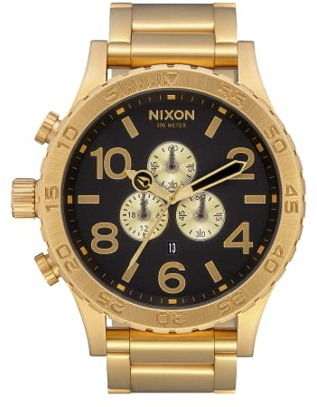 Nixon Herren Chronograph Quarz Uhr mit Edelstahl Armband A083-510-00