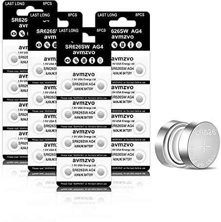 Avmzvo LR626 Entspricht SR626SW Batterie 377 626 Uhrenbatterie 1,5 V Knopfzelle 32 Stück【3 Jahre Garantie】