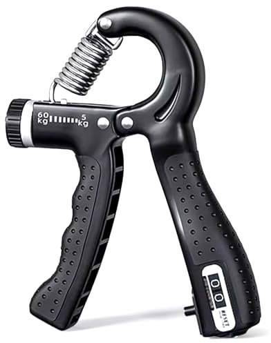 SYLANDO Handtrainer, Unterarm Trainingsgerät, Unterarmtrainer, Griffkraft Trainer,Rutschfester Griff,Verstellbarer Griff 5-60 kg (schwarz)