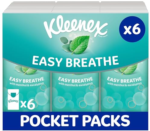 Kleenex Easy Breathe Lot de 6 mouchoirs de poche
