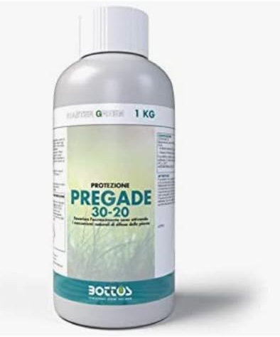 Bottos PREGADE, Concime Fertilizzante Liquido, Attiva Autodifesa da malattie fungine,Ideale per Giardini e Campi Sportivi, Sistema di Protezione Ecologico, Dosaggio 15/20 gr per 100 mq, 1Kg (1)