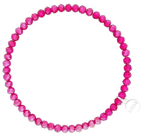 Lizas Schmuckarmband Nashville Armband Perlenarmband 4mm viele Farben (pink)