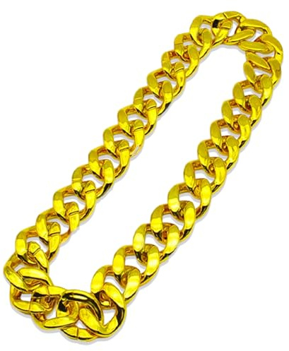 Guldkedja för män, hiphop, kubanskt halsband, falsk plast, för rappare, cosplay, halloween, karneval, temafest, 70 cm