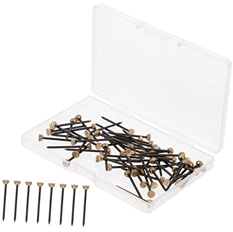 NUOBESTY 60 Pièces Ensemble de clous muraux épingles clous de cadre clous pour accrocher des photos crochets pour accrocher des photos tu clous photo en fer de cuivre clou de mur le fer
