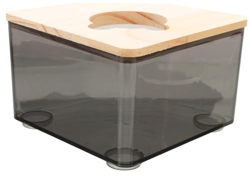 TOYANDONA Scatola per Bagno di Sabbia per Criceti Vasca da Bagno Antipolvere Accessori per Gabbie Facile da Pulire e Riporre Materiale Trasparente per Monitorare la Salute del Pet