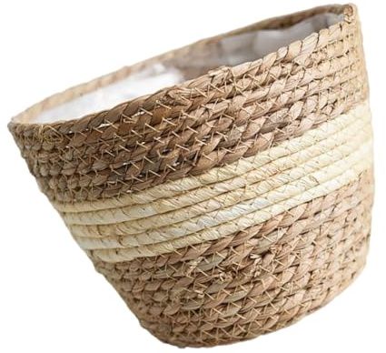 POPETPOP Panier à Fleurs Suspendu pour Plantes Vertes Panier Tissé Portable pour Arrangement Floral Décoration Intérieur