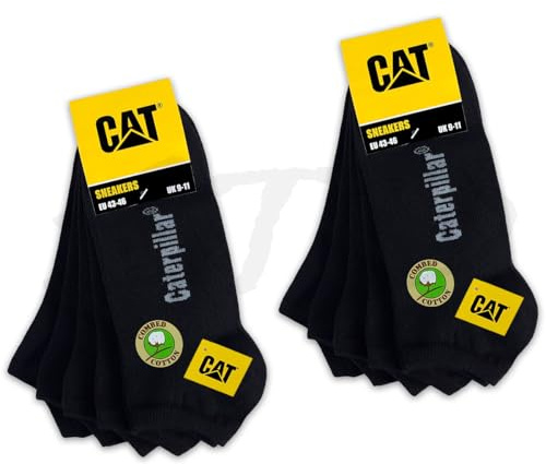 CAT 10 par CATERPILLAR-sneakers-strumpor – arbetssneakers andningsbara strumpor ankelhöga EU 39–42, 43–46, 47–50