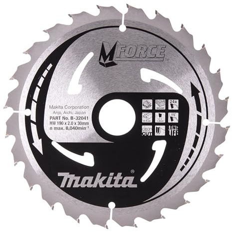 Makita B-32041 MForce Cirkelsågblad, 190 mm för hand- och bordssågar