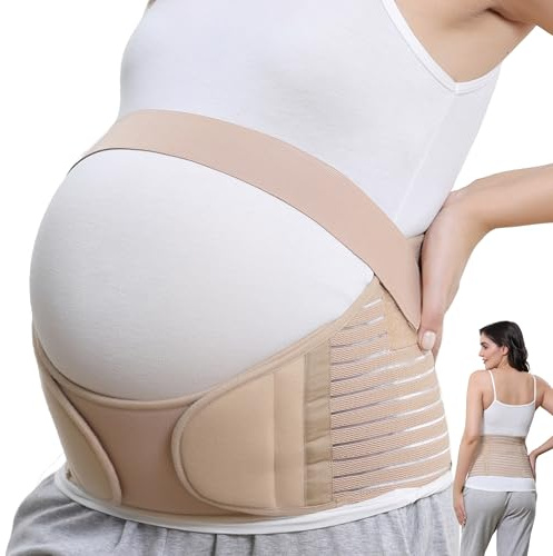 Neotech Care - Gravidbälte - maggördel - bäcken-foglossingsbälte - stöd för rygg och mage - Beige - XXL