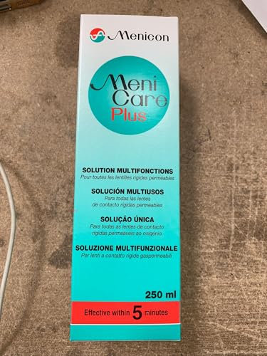 Menicare Plus Linsenreiniger für Herren, starre Linsen, 250 ml