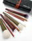 Travel Makeup Brush Set, EIGSHOW Premium Synthetic Foundation Powder Concealers Eye Shadows 9 Pcs, 5 Colors Brushes with Pouch, Cute & Portable, Gift Choice