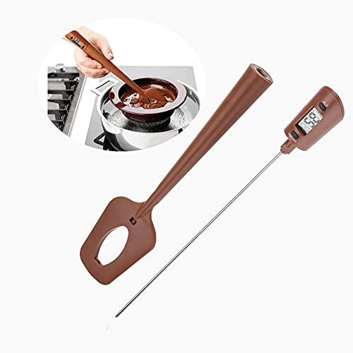 Senkmlemt Chocolate Digital Portable Candy Spatula & Stirrer 2 in 1, Meat & Candy Thermometer for BBQ & Kitchen