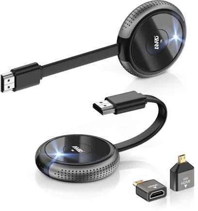 Wireless HDMI Transmitter and Receiver 4K/5G - HDMI Funkübertragung Kabellos Sender und Empfänger 165FT/50M von Laptop/TV Box/Kamera/PC/PS5 auf Fernsehen/Monitor/Beamer