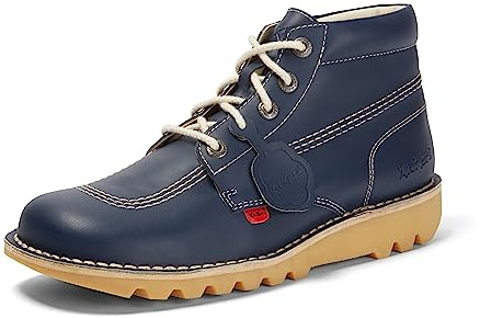 Kickers Kick Hi Classic - Stivaletti da uomo, extra comodi, maggiore durata, qualità premium, blu navy, 37 EU