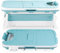 Cecaylie 132x60x50cm Faltbare Badewanne Erwachsene, Tragbare Klappbare mobile Badewanne mit Abdeckung & Massagerollen, Seifenkorb，für Badezimmer und Dusche - Blau