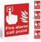 5pcs Fire Alarm Call Point Safety Sign - Portrait - 150mm x 100mm - PVC Sticker with Self-Adhesive Backing