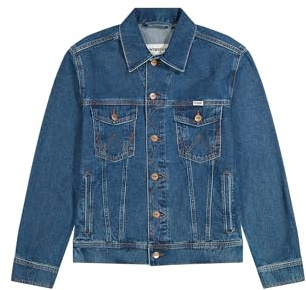 WRANGLER - Veste Homme - Coupe Casual - Classic Jacket - Mid Stone