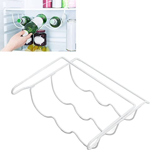 WBTY Étagère à vin pour réfrigérateur - Étagère à bouteilles de réfrigérateur pour 3 bouteilles de votre vin ou boisson préférée. Porte-bouteilles universel, convient à la plupart des réfrigérateurs,