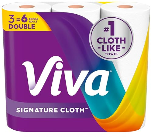 Viva Signature Cloth Paper Towels, 3 Double Rolls, 86 Sheets per Roll