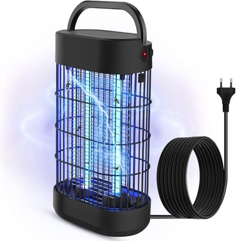 Zanzariera Elettrica 18W, Lampada Antizanzare Elettrica Luce UV Assassino di Insetti Elettrico Assassino di Mosche da Interno Non Tossico Trappola per Zanzare per Camera da Letto Cucina Patio