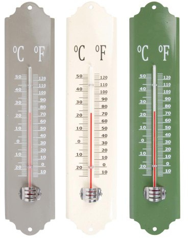 Esschert Design el026 30 x 7 x 1 cm Thermomètre Métal – Multicolore