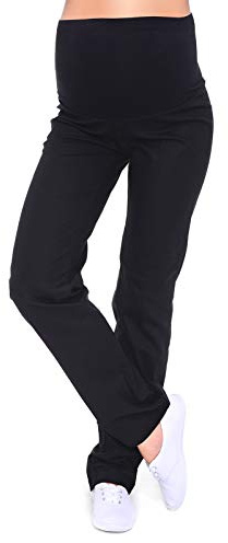 Mija – klassiska bekväma graviditetsbyxor denim mammajeans med magband 3014, svart, 42 SE
