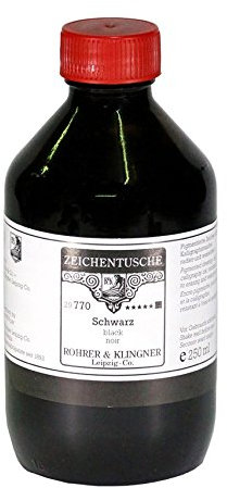 Rohrer & Klinger Zeichentusche 250ml Flasche, schwarz