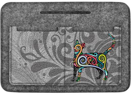 Bertoni Taschenorganizer Organizer Innen Aus Filz Find Me 26x18x8 cm Grau