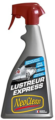 NeoClean Lustratore Express 500 ml, lucido con diamante estremo, protezione UV, effetto idrorepellente, detergente e lucidatore per vernici, plastica, vetri, facile da usare, non macchia le