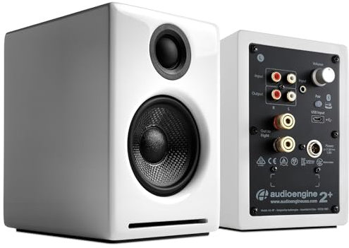 Audioengine Altoparlanti da tavolo wireless Bluetooth A2 Plus - Altoparlanti per computer da 60 W per musica e giochi