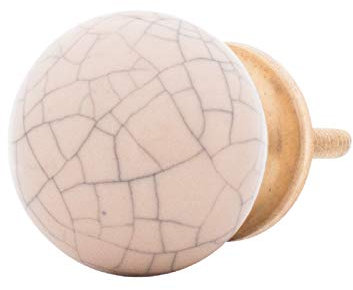 Knober Pomo para muebles (cerámica, tamaño pequeño, mármol, 31 mm), color beige