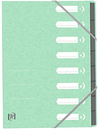 Oxford Ordnungsmappe TopFile+ A4, 8 Positionen, Einband, Pastellfarben