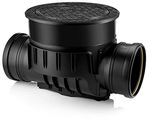 VONLIS Abwasserschacht Revisionsschacht Rückstauverschluss Fußboden Schachtabdeckung Ø 200 mm