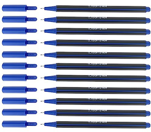 D.RECT Fineliner Set 12 Stück - Filzstift Für Den Täglichen Gebrauch Geeignet - Feinleiner Stift - Superfeine, Linienbreite Ca. 0.4 mm - Blau