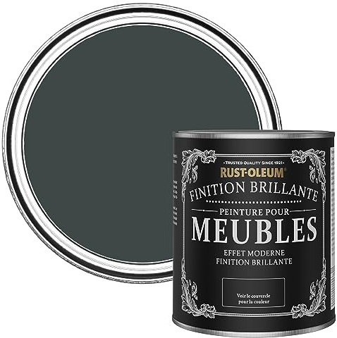 Rust-Oleum Black Furniture & Skirting Board Paint in Gloss Finish - Black Sand 750ml