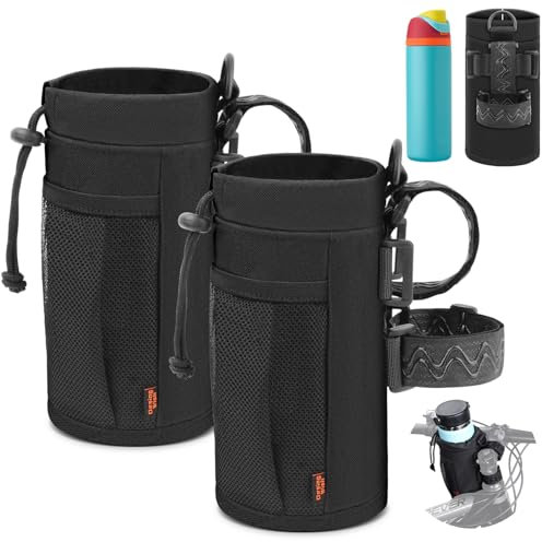 Desing Wish 2 Stück 24oz Flaschenhalter Fahrrad Getränkehalter Ohne Schrauben Trinkflaschenhalter Fahrradflaschenhalterung Getränke Halterung Trinkflaschenhalterung Wasserflaschenhalter mit Netztasche