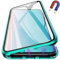 PingGoo Magnética Carcasa para Huawei P40 Pro, Protección Completa de 360° Cover, Parachoques de Metal Case con Parte Delantera y Trasera Transparente de Vidrio Templado 9H, Verde