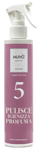 MUHA' | Spray Multiuso, Pulisce Igienizza, Profuma Qualsiasi Ambiente, Annulla gli Odori, Fragranza Mistero di Spezie, Formato da 200 ml