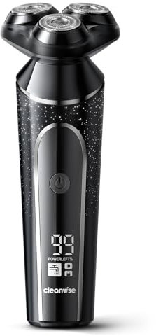 Rasierer Herren Elektrisch,Elektrischer Rasierer 3D Rasur Barttrimmer mit Präzisionstrimmer Nass- und Trockenrasierer IPX7 Elektrorasierer mit Reiseverriegelung Magnet Scherköpfe USB-C 90min Laufzeit