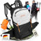Otaro Wanderrucksack 20L (Weiß/Schwarz) Rucksack mit Rückenbelüftung & Regenschutz