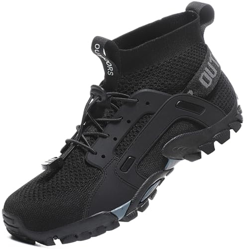 VTASQ Scarpe da Trekking Uomo Scarpe da Trail Running Traspiranti Passeggiate Stivali per Antiscivolo Sportive All'aperto Donna Scarpe da Escursionismo Leggero Tennis Sportiva Nero 43 EU