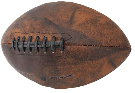Jenngaoo Rugby Ball, Größe 9 American Football Ball, PU Rugbyball Schottland, Bequemer Griff Vintage Design Sportfußball Für Training Und Gameplay, Für Erwachsene Geeignet