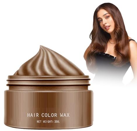 Color De Pelo De Cera,Cera De Color Para El Cabello,Cera De Tinte Para El Cabello Hombres y Mujeres,Tinte De Cabello Temporal,Para Teñir El Pelo Para Teñir El Cabello En Color Cosplay (Marrón, S)