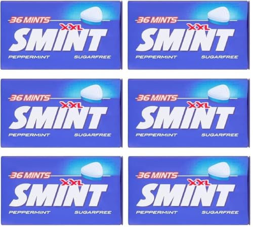 UMDA Smints Box Sugar Free Mints Sweets XXL Papermint Tins | Best Sugar Free Mints | With Fresh Mints for Bad Breath | Smints Mints | Peppermint Mints | Smints Sweet (Pack of 6)