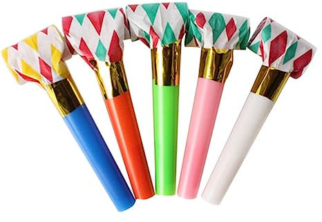 Toddmomy 100 Pièces Sifflets de Fête Colorés pour Garçon Fille Accessoires de Cheering pour Événements Festifs Couleurs Aléatoires Couleur Aléatoire