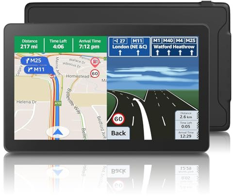 GPS Navigation for Car 9 Inch Vehicle GPS Navigation 8G Memory Truck Navigator HD Touch Screen North America Lifetime Maps Update for Free Latest in 2025 Contains USA, Canada, Mexico